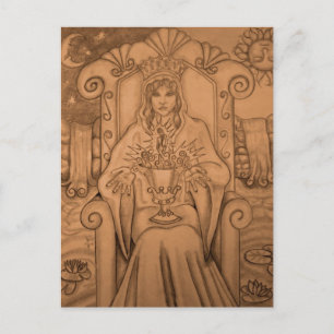 Queen of Cups - Tarot Card Postkarte