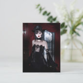 Queen of Eternity Vampire Gothic Girls Art Postkarte (Stehend Vorderseite)