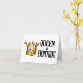 Queen of Everything Note Card Karte (Gelbe Blume)