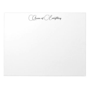 Queen of Everything Notepad (11x8.5) Notizblock