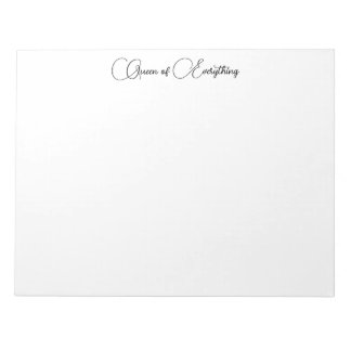 Queen of Everything Notepad (11x8.5) Notizblock