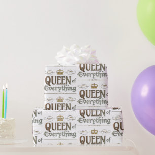 Queen of Everything - Royalty Lettering Crown Geschenkpapier