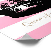 Queen of Everything Striped Crown Poster (Ecke)
