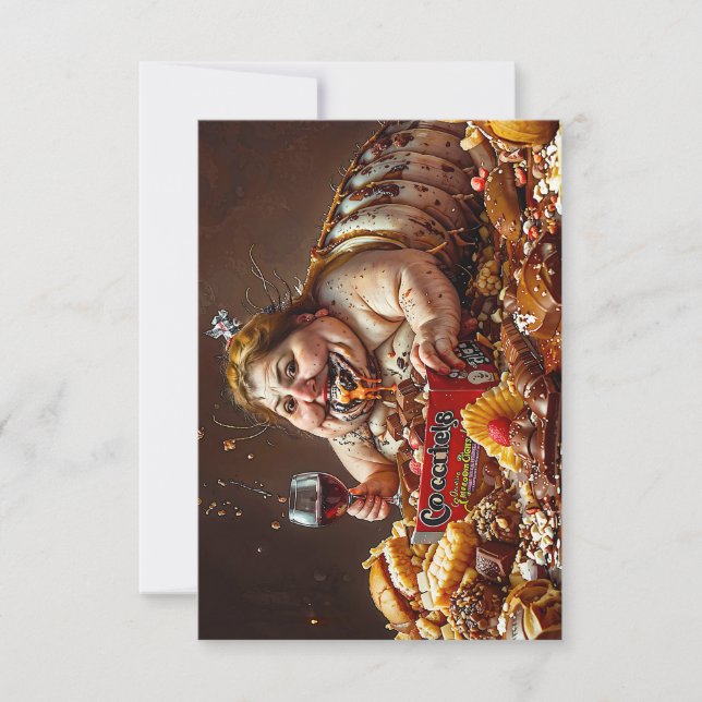 "Queen of Gluttonous Decay" farbenfrohe Portrait (Vorderseite)