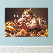 "Queen of Gluttonous Decay" farbenfrohe Portrait Leinwanddruck (Insitu (Holzboden))