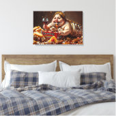 "Queen of Gluttonous Decay" farbenfrohe Portrait Leinwanddruck (Insitu (Schlafzimmer))