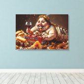 "Queen of Gluttonous Decay" farbenfrohe Portrait Leinwanddruck (Insitu (Holzboden))