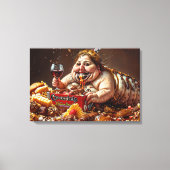 "Queen of Gluttonous Decay" farbenfrohe Portrait Leinwanddruck (Vorderseite)