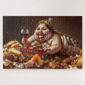 "Queen of Gluttonous Decay" farbenfrohe Portrait Puzzle (Horizontal)