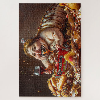 "Queen of Gluttonous Decay" farbenfrohe Portrait Puzzle