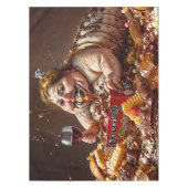 "Queen of Gluttonous Decay" farbenfrohe Portrait Tischdecke (Vorderseite)