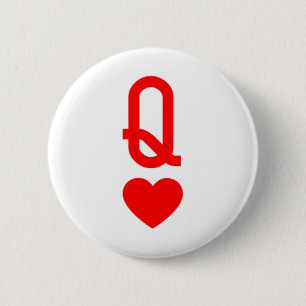 Queen Of Heart König und Königin Einfaches Hallowe Button