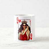 Queen Of Heart Playing Card Love Valentine Outfit Kaffeetasse (Mittel)