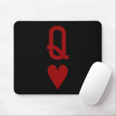 Queen Of Hearts And King Of Hearts Couples Matchin Mousepad (Mit Mouse)