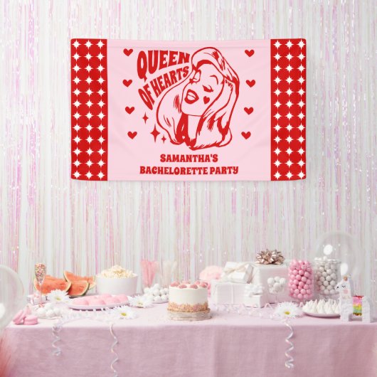 Queen of Hearts Bachelorette Party Banner (Party)