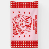 Queen of Hearts Bachelorette Party Banner (Vertikal)
