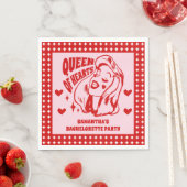 Queen of Hearts Bachelorette Party Serviette (Beispiel)
