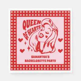 Queen of Hearts Bachelorette Party Serviette