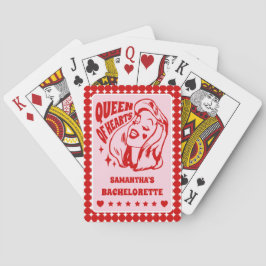 Queen of Hearts Bachelorette Party Spielkarten