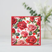 Queen of Hearts Brautparty Brunch Square Einladung (Stehend Vorderseite)