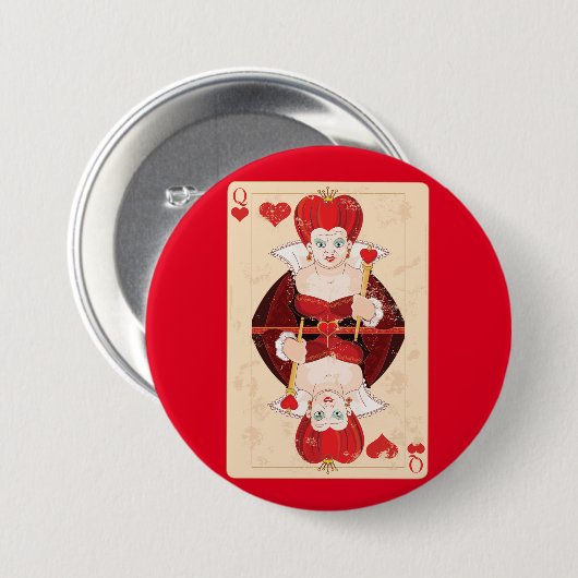 Queen of Hearts Button (Vorne & Hinten)