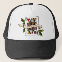 Queen of Hearts Card Trucker Hat