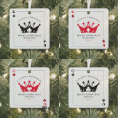 Queen of Hearts Casino Poker Weihnachten Ornament Aus Metall