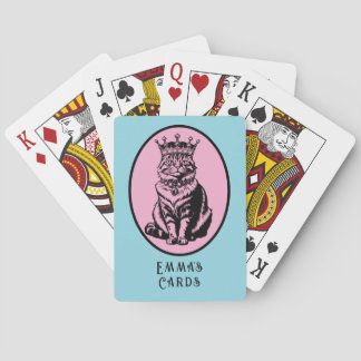 Queen of Hearts Cat Personalized Cards Spielkarten