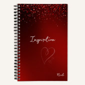 Queen of Hearts Custom Pageant Notebook Journal Notizblock (Vorderseite)