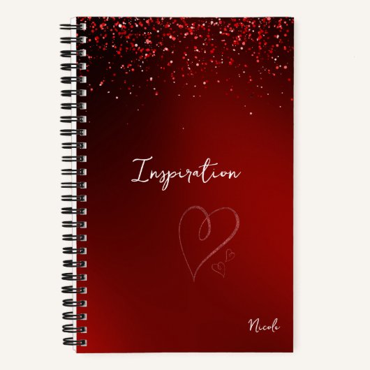 Queen of Hearts Custom Pageant Notebook Journal Notizblock (Vorderseite)
