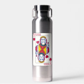 Queen of Hearts Custom Trinkflasche (Vorne)