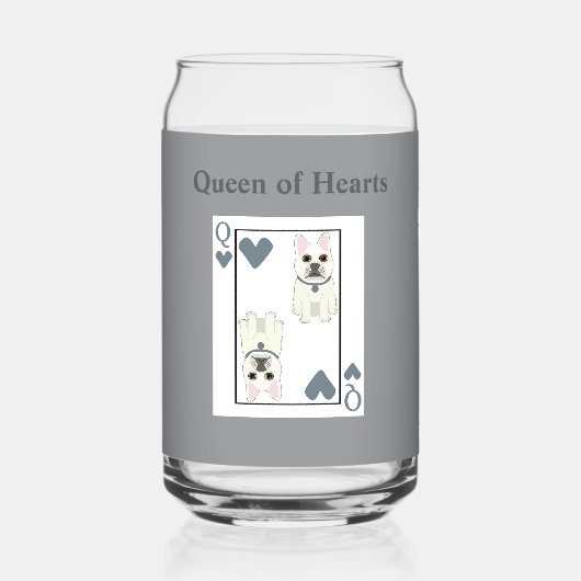 Queen of Hearts Dosenglas (Vorderseite)