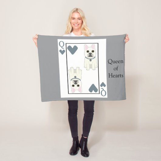Queen of Hearts Fleecedecke (Beispiel)