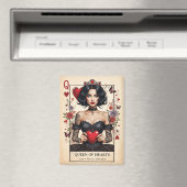 Queen of Hearts Gothic Tarot Fridge Magnet  (In Situ (Geschirrspüler))