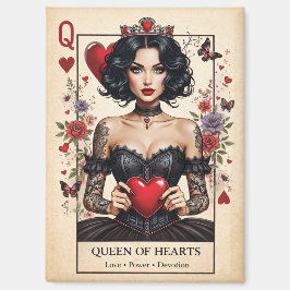Queen of Hearts Gothic Tarot Kühlschrankmagnet