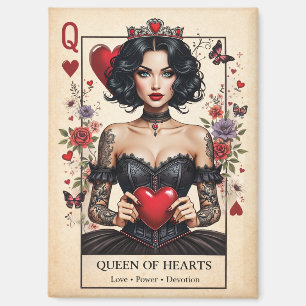 Queen of Hearts Gothic Tarot Kühlschrankmagnet