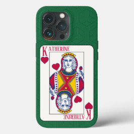 Queen of Hearts Individuelle Name Spielkarte Case-Mate iPhone Hülle