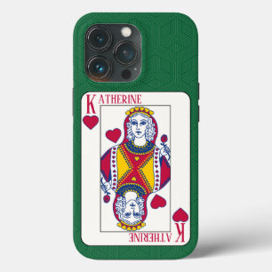 Queen of Hearts Individuelle Name Spielkarte Case-Mate iPhone Hülle