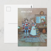 Queen of Hearts Kinderreim Postkarte (Vorne/Hinten)