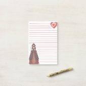 Queen of Hearts Lined Post-it Klebezettel (Auf Schreibtisch)