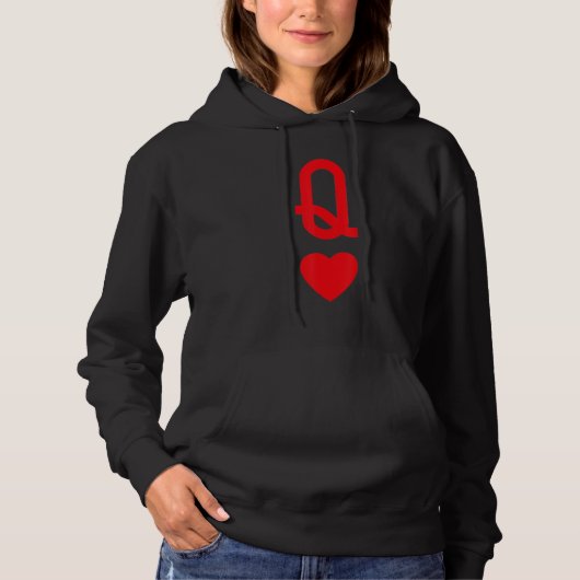 Queen of Hearts Matching Couple Saint Valentine's  Hoodie (Vorderseite)