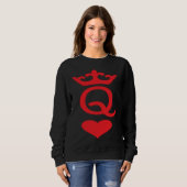 Queen Of Hearts Matching Couple Saint Valentine's  Sweatshirt (Vorne ganz)