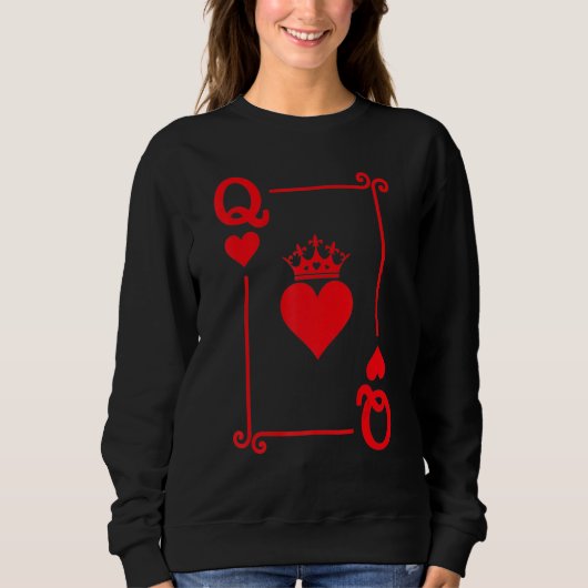 Queen of Hearts Matching Couple Saint Valentine's  Sweatshirt (Vorderseite)