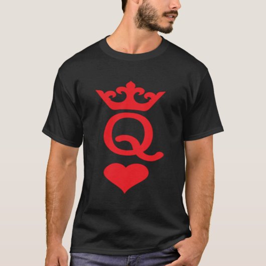 Queen Of Hearts Matching Couple Saint Valentine's  T-Shirt (Vorderseite)