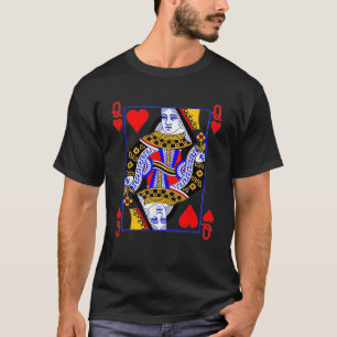 Queen of Hearts Playing Card Poker KartenKostüm Te T-Shirt
