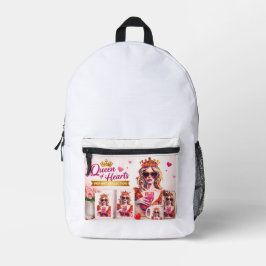 Queen of Hearts pop art Bedruckter Rucksack