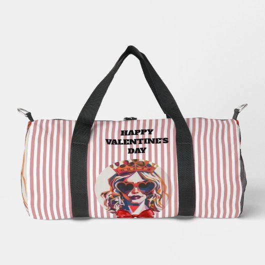 Queen of Hearts Pop Art Duffle Bag (Vorderseite)