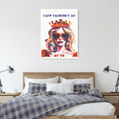 Queen of Hearts Pop Art Leinwanddruck (Insitu (Schlafzimmer))