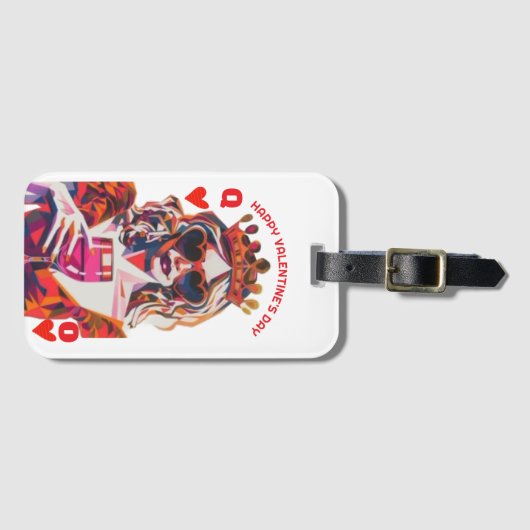 Queen of Hearts Pop Art Spiral Notebook Gepäckanhänger (Vorderseite (Horizontal))