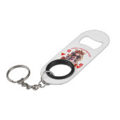 Queen of Hearts Pop Art Spiral Notebook Mini Flaschenöffner (Vorderseite Schrägansicht)